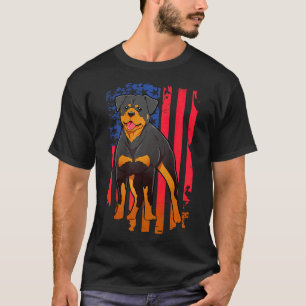 Geweldige Amerikaanse vlag Rottweiler Patriotic Ro T-shirt