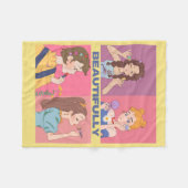 GEWELDIGE ANIME, MEISJE, MAKE-UP FLEECE DEKEN (Voorkant (Horizontaal))