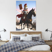 Geweldige antropomorfe Italiaanse Spinone honden c Canvas Afdruk (Insitu (Slaapkamer))