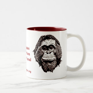 Geweldige Ape Rescue and Rehabilitation Tweekleurige Koffiemok