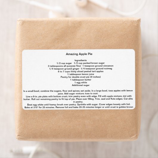 Geweldige appeltaart etiket (Insitu)