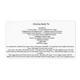 Geweldige appeltaart etiket