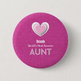 Geweldige APT Pastel Hot Pink Mosaic en Star F01 Ronde Button 5,7 Cm