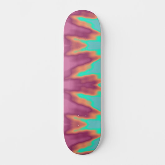 Geweldige Aqua Blue Roze verlicht skateboard (Voorkant)