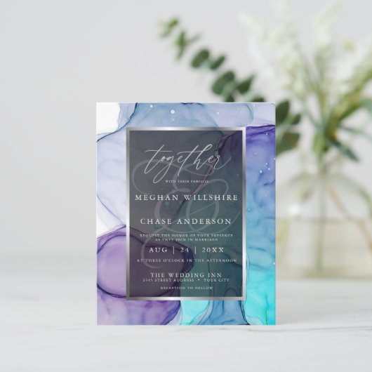 Geweldige Aqua Liquid Abstracte Ink 2 (Staand voorkant)