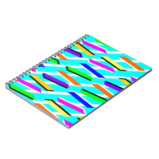 Geweldige Aqua Patroon Notitieboek (Linkerzijde)