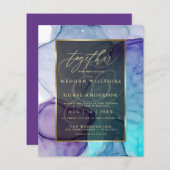 Geweldige Aqua vloeibaar Abstract inktpatroon (Voorkant / Achterkant)