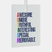 Geweldige Autism Pride Acronym Cute Kerstmis Glas Ornament (Voorkant Rechts)