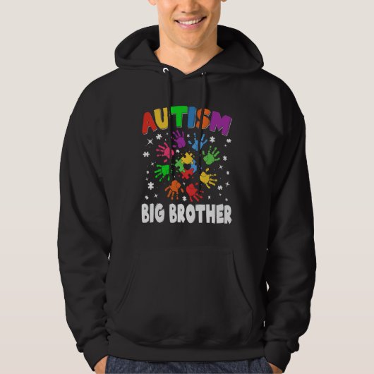 Geweldige Autisme Big Brother Raising Awareness Fa Hoodie (Voorkant)