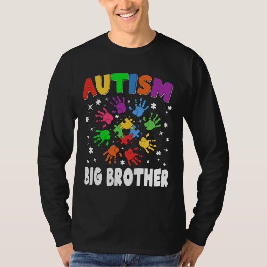 Geweldige Autisme Big Brother Raising Awareness Fa T-shirt (Voorkant)