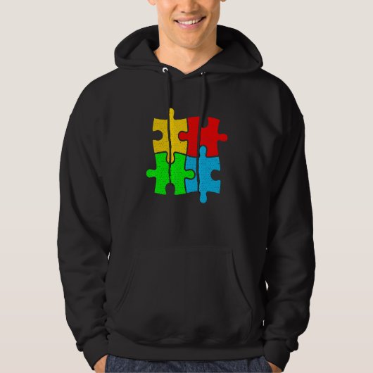Geweldige autisme Puzzle Autism Awareness Love Sup Hoodie (Voorkant)