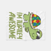 Geweldige autisme schoppen Puzzle Piece Fleece Deken (Voorkant (Horizontaal))