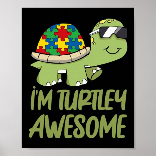 Geweldige autisme schoppen Puzzle Piece Poster (Voorkant)
