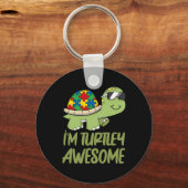 Geweldige autisme schoppen Puzzle Piece Sleutelhanger (Voorkant)