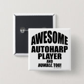 Geweldige Autoharp Player Vierkante Button 5,1 Cm (Voorkant /achterkant)