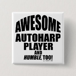 Geweldige Autoharp Player Vierkante Button 5,1 Cm