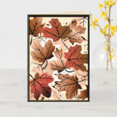 Geweldige Autumn Leaves Wenskaart Kaart (Gele Bloem)