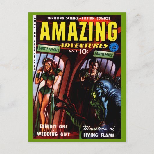Geweldige Avonturen #2 Retro Sci-Fi-stripboek Briefkaart (Voorkant)