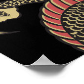 Geweldige azian dragon poster (Hoek)