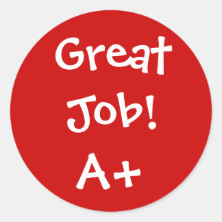Geweldige baan A + Sticker