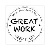 Geweldige baan | Aangepaste leraren Rubberstempel (Afrduk)