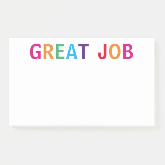 Geweldige baan Bright Post-it Notes (Voorkant)