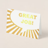 Geweldige baan Comic Bubble Gold folie Folie Kaarten (Voorkant)