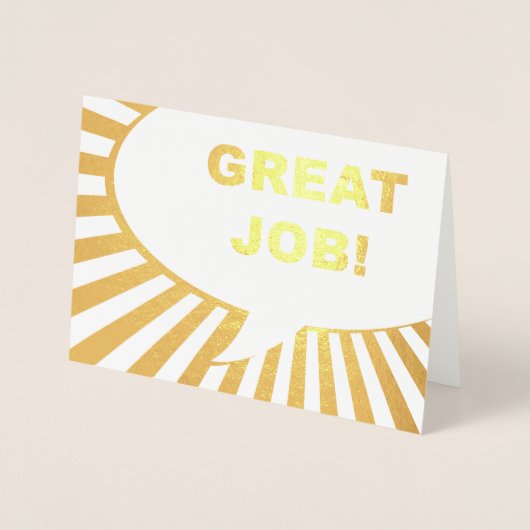 Geweldige baan Comic Bubble Gold folie Folie Kaarten (Voorkant)