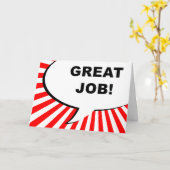 Geweldige baan Comic Bubble Kaart (Gele Bloem)