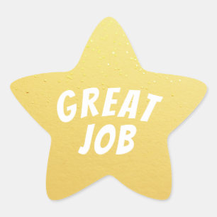 Geweldige baan Gold Star Ster Sticker