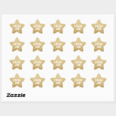 Geweldige baan gouden ster faux glitter sticker (Vel)