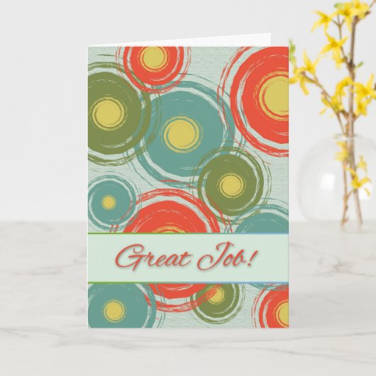 Geweldige baan, hedendaagse felicitaties Kaart (Gele Bloem)