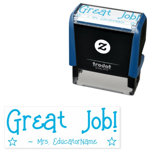 Geweldige baan! Instructeur Rubber Stamp Zelfinktende Stempel (In situ)