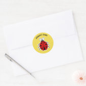 Geweldige baan lidybug leraren geel ronde sticker (Envelop)