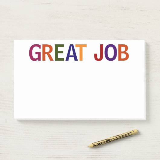 Geweldige baan Meerkleurig 10 x 6 Post-it® Notes (Op bureau)