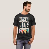 Geweldige baan muziek grappig t-shirt (Voorkant volledig)