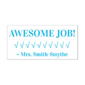 "GEWELDIGE BAAN!" + Naam van de opvoeder Rubberste Zelfinktende Stempel (Design)