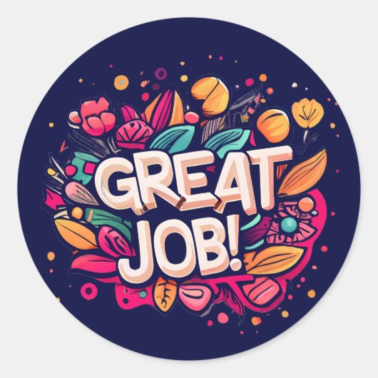 Geweldige baan ronde sticker (Voorkant)