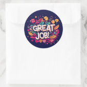 Geweldige baan ronde sticker (Tas)