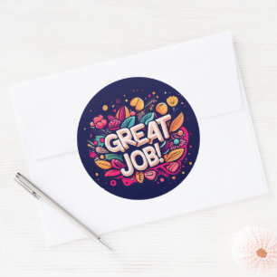 Geweldige baan ronde sticker