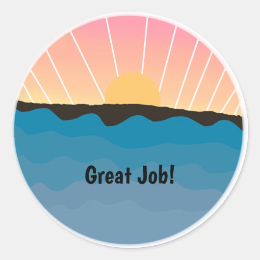 Geweldige baan ronde sticker (Voorkant)