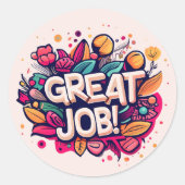 Geweldige baan ronde sticker (Voorkant)