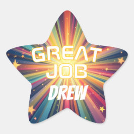 Geweldige baan sprankelend ster sticker