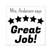 Geweldige baan Sterren Leraar Gepersonaliseerd Zelfinktende Stempel (Design)