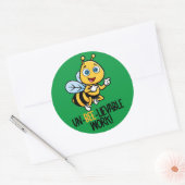 Geweldige baan student leraar ronde sticker (Envelop)