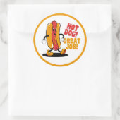 Geweldige baan student leraar ronde sticker (Tas)