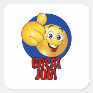Geweldige baan vierkante sticker