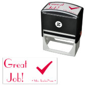 "Geweldige baan!" + Voorlichtingsnaam Rubberstempe Zelfinktende Stempel (In situ)