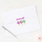 Geweldige baan wervelde Lollipops Stickers (Envelop)