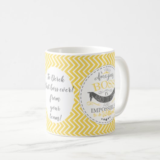 geweldige baas, beste baas mok (Voorkant rechts)